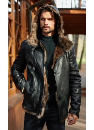Зимняя мужская куртка дубленка